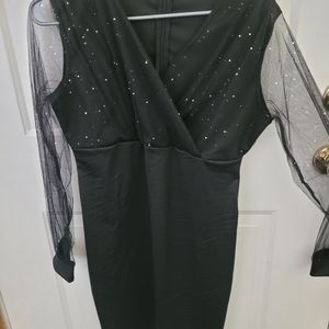 Black short xl evening dress